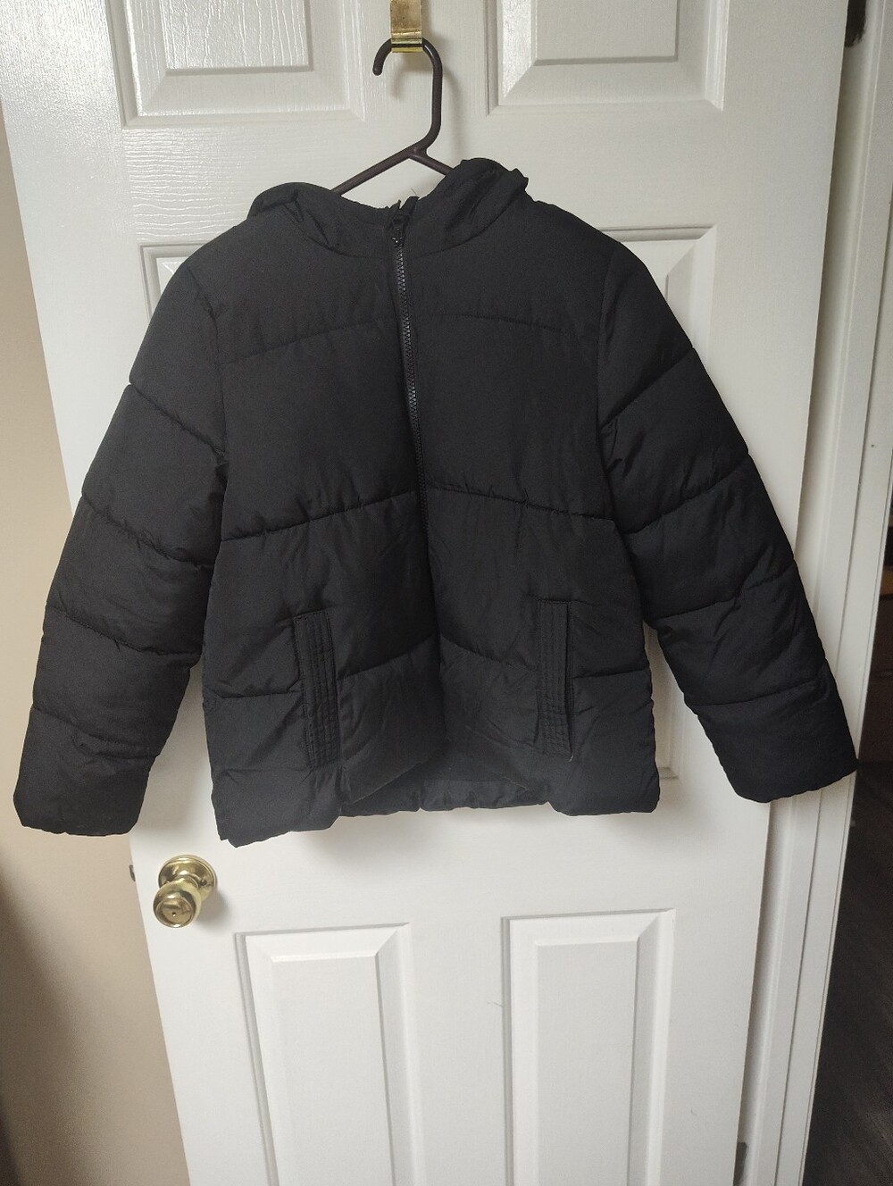 Swiss Tech Kids Black Puffer Jacket with Hood 10/12 Plus